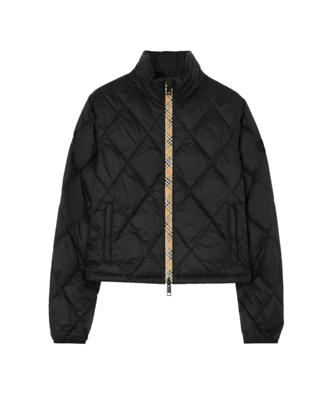 BURBERRY Черная полиамидовая куртка, фото 1