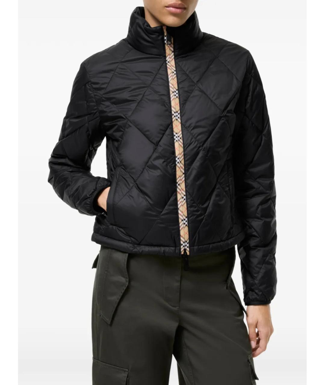 BURBERRY Черная полиамидовая куртка, фото 3
