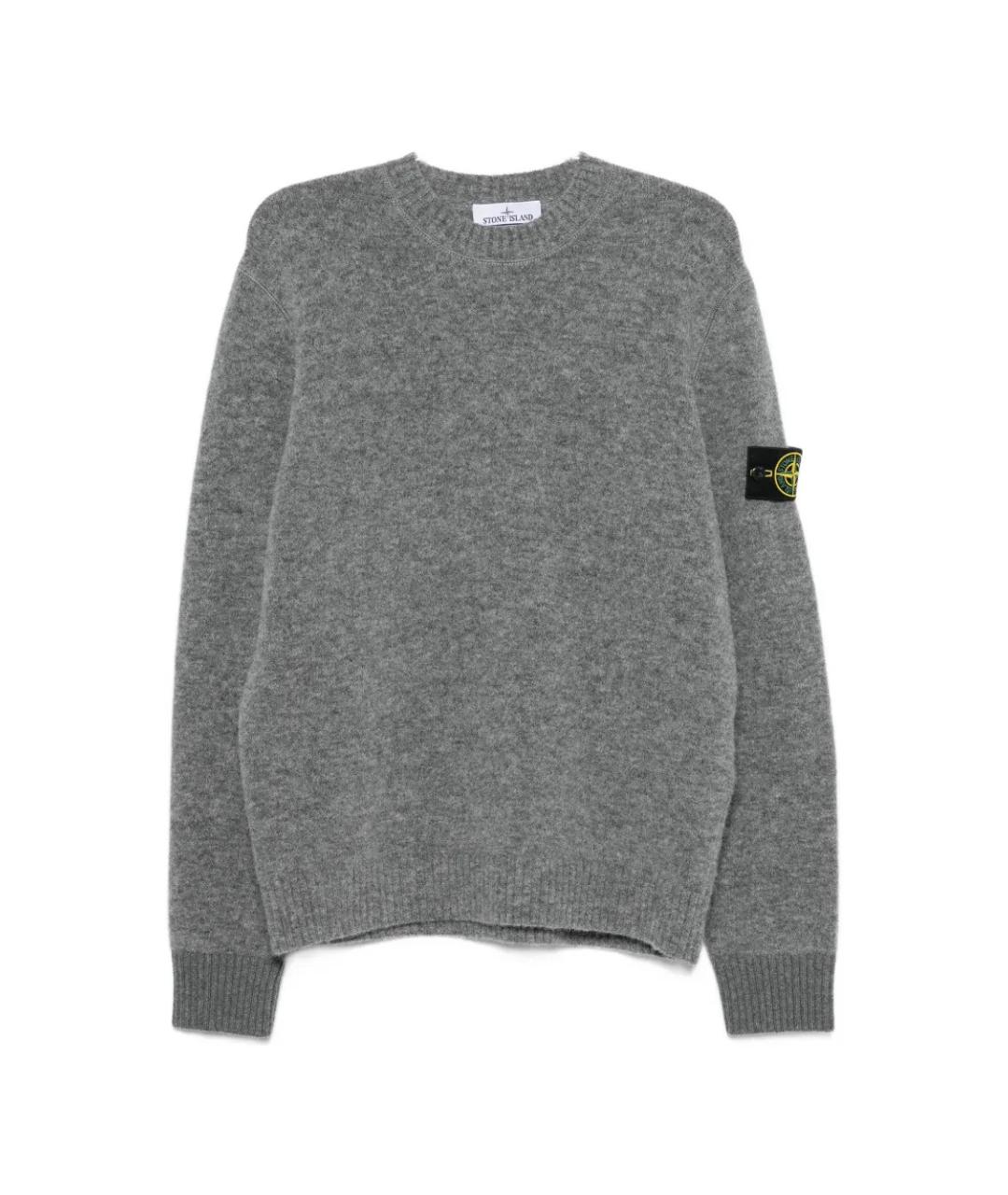 STONE ISLAND Серый шерстяной джемпер / свитер, фото 1