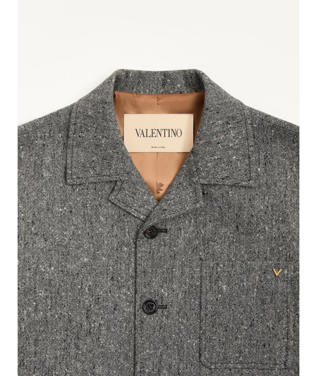 VALENTINO Серая шерстяная куртка, фото 3