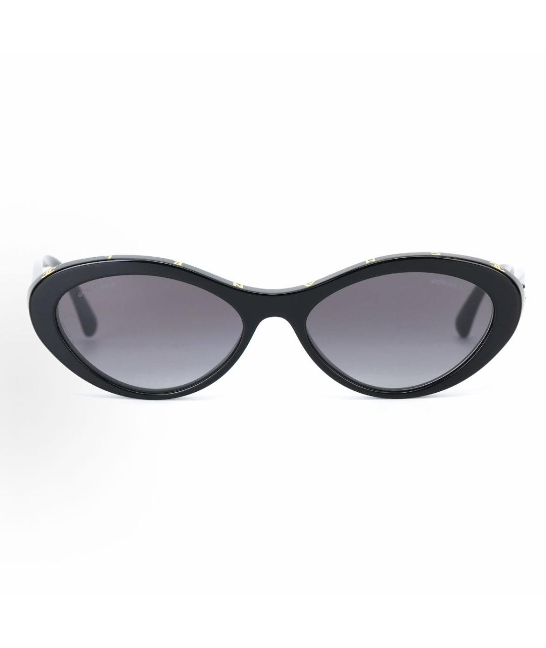 CHANEL Черные пластиковые солнцезащитные очки, фото 2