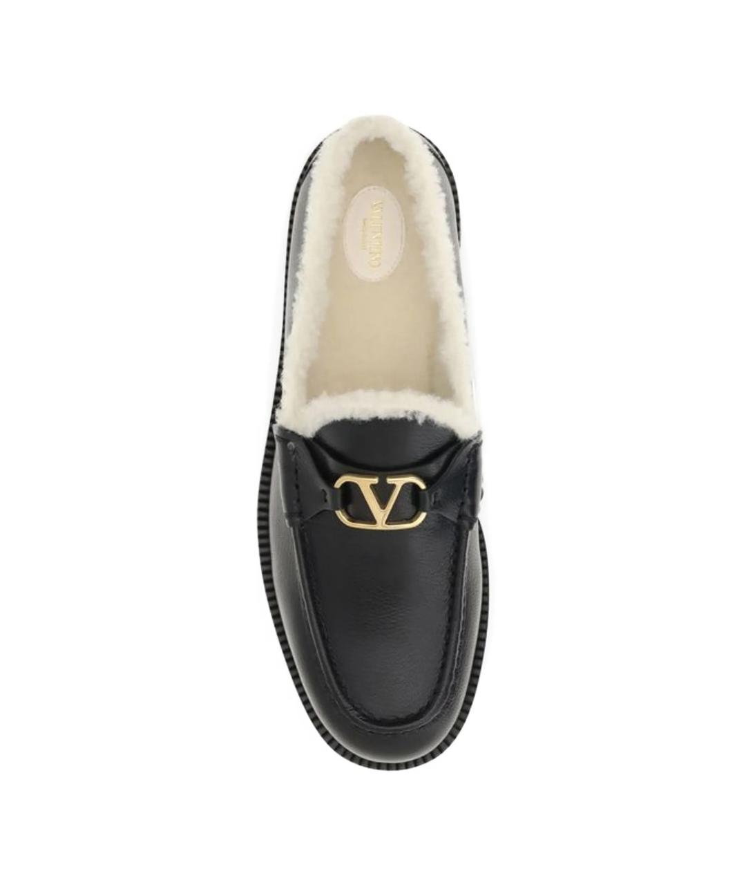 VALENTINO Черные кожаные лоферы, фото 3