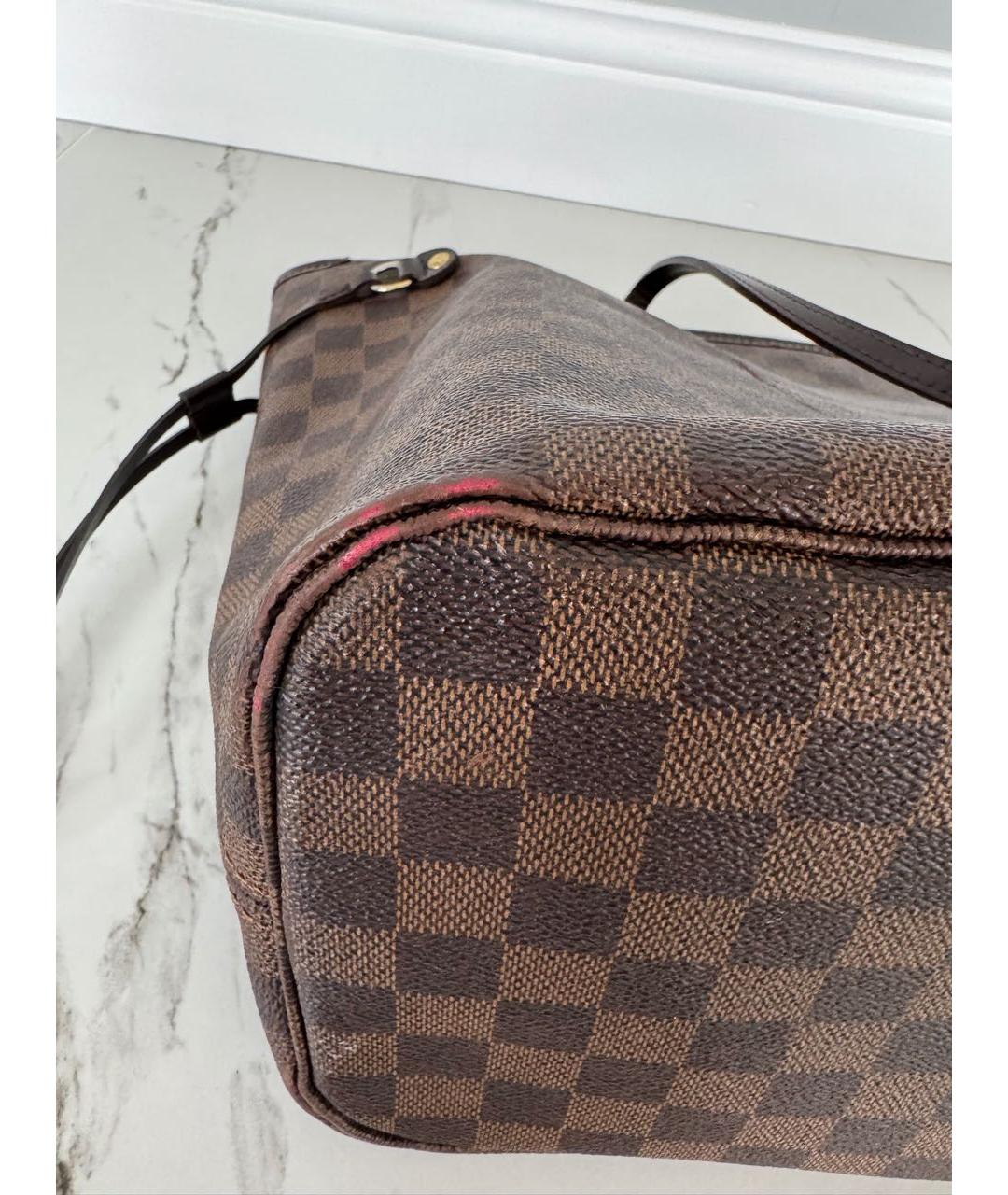 LOUIS VUITTON Коричневая сумка тоут из канвы, фото 7