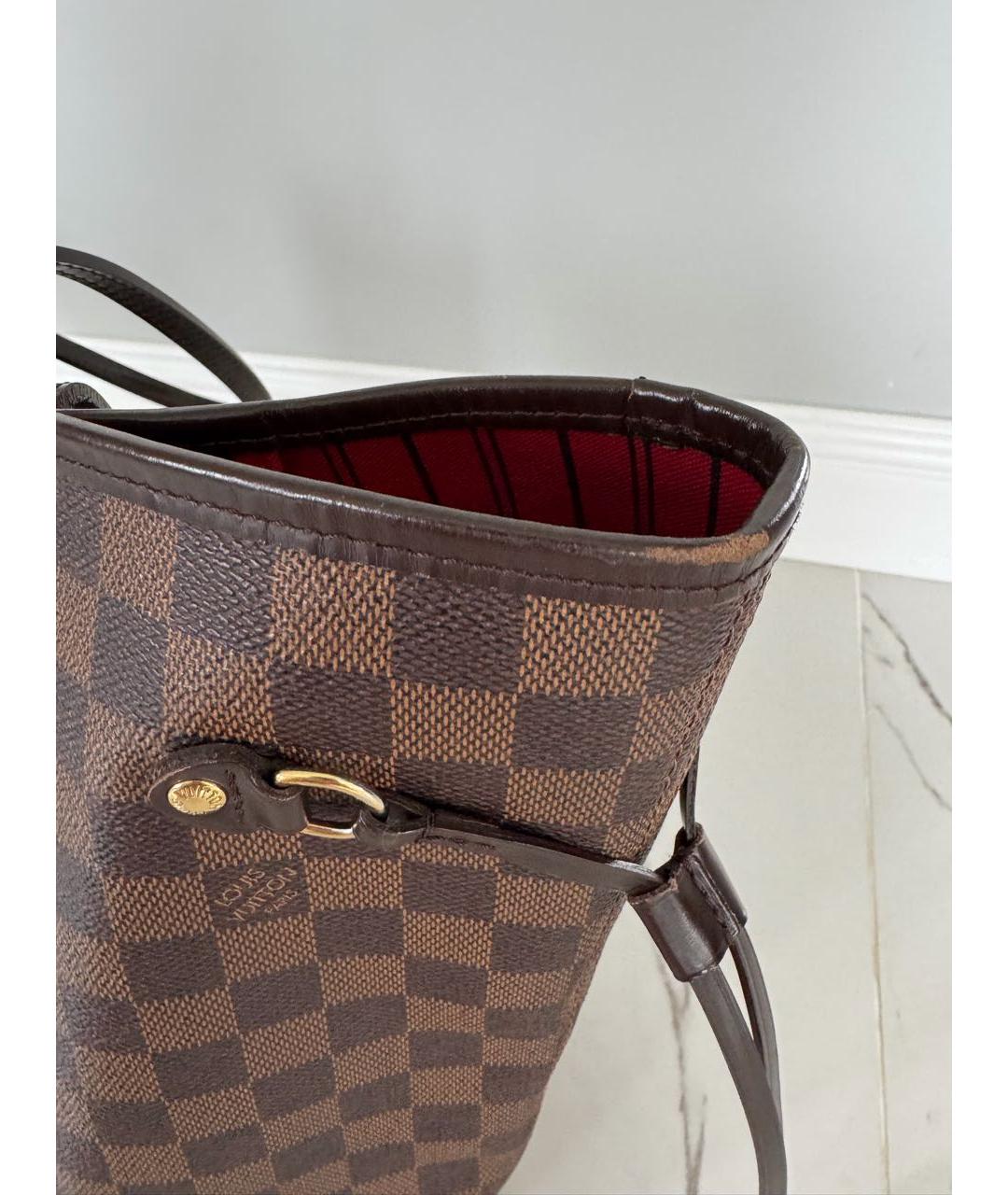 LOUIS VUITTON Коричневая сумка тоут из канвы, фото 8