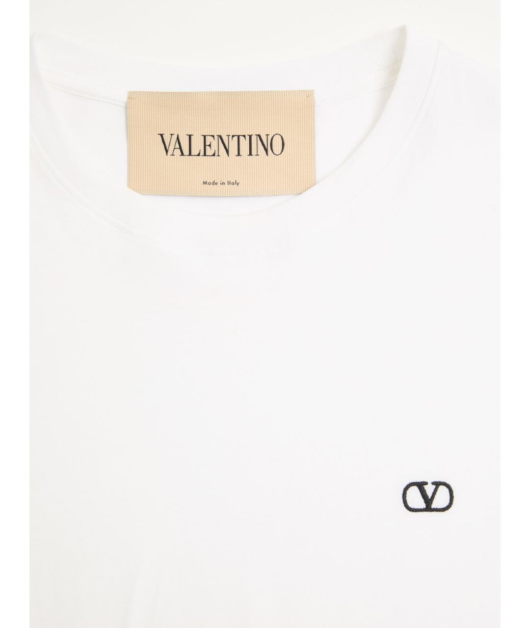 VALENTINO Белая хлопковая футболка, фото 6
