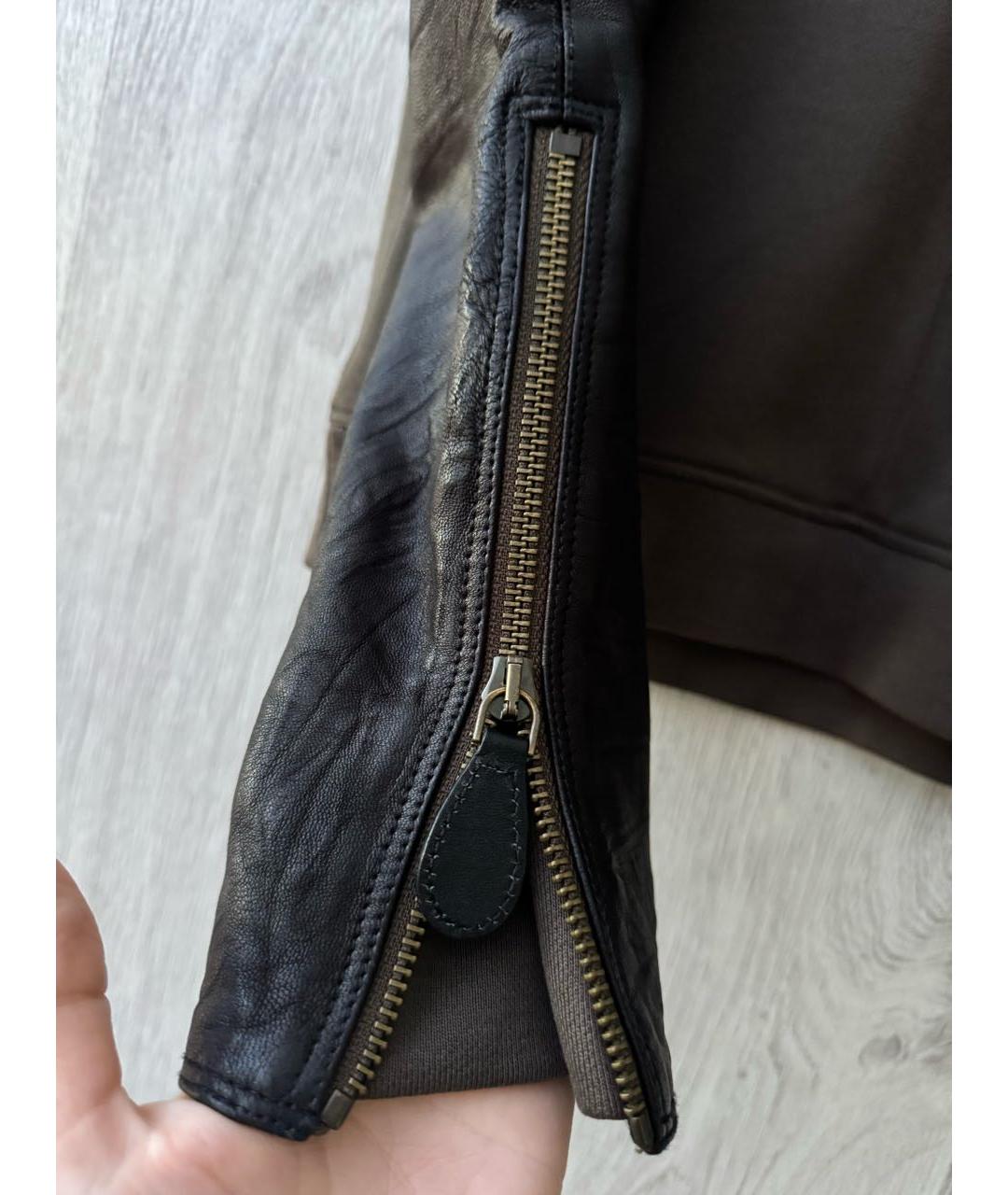 BURBERRY Хаки кожаный джемпер / свитер, фото 6