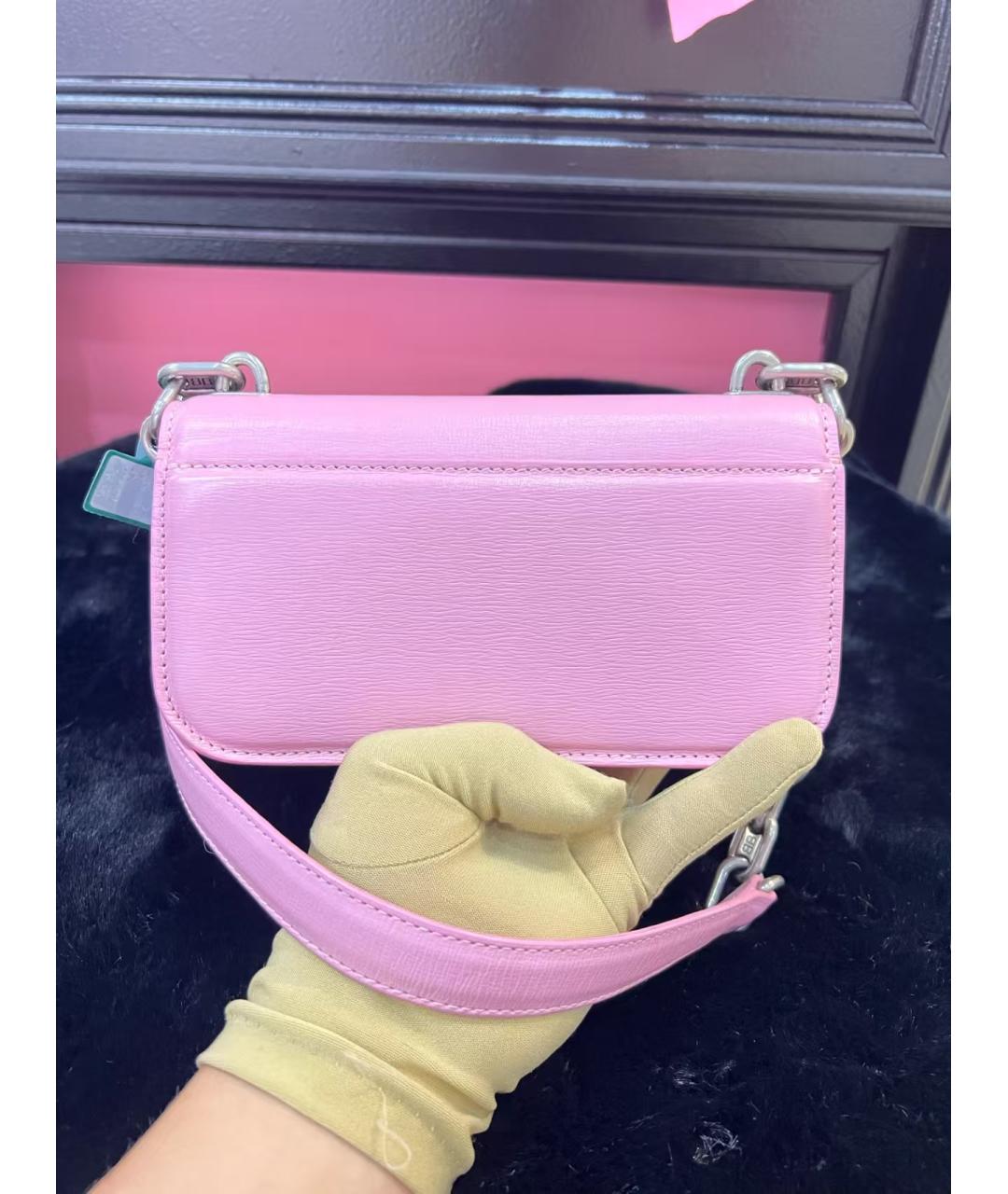 BALENCIAGA Розовая кожаная сумка через плечо, фото 3
