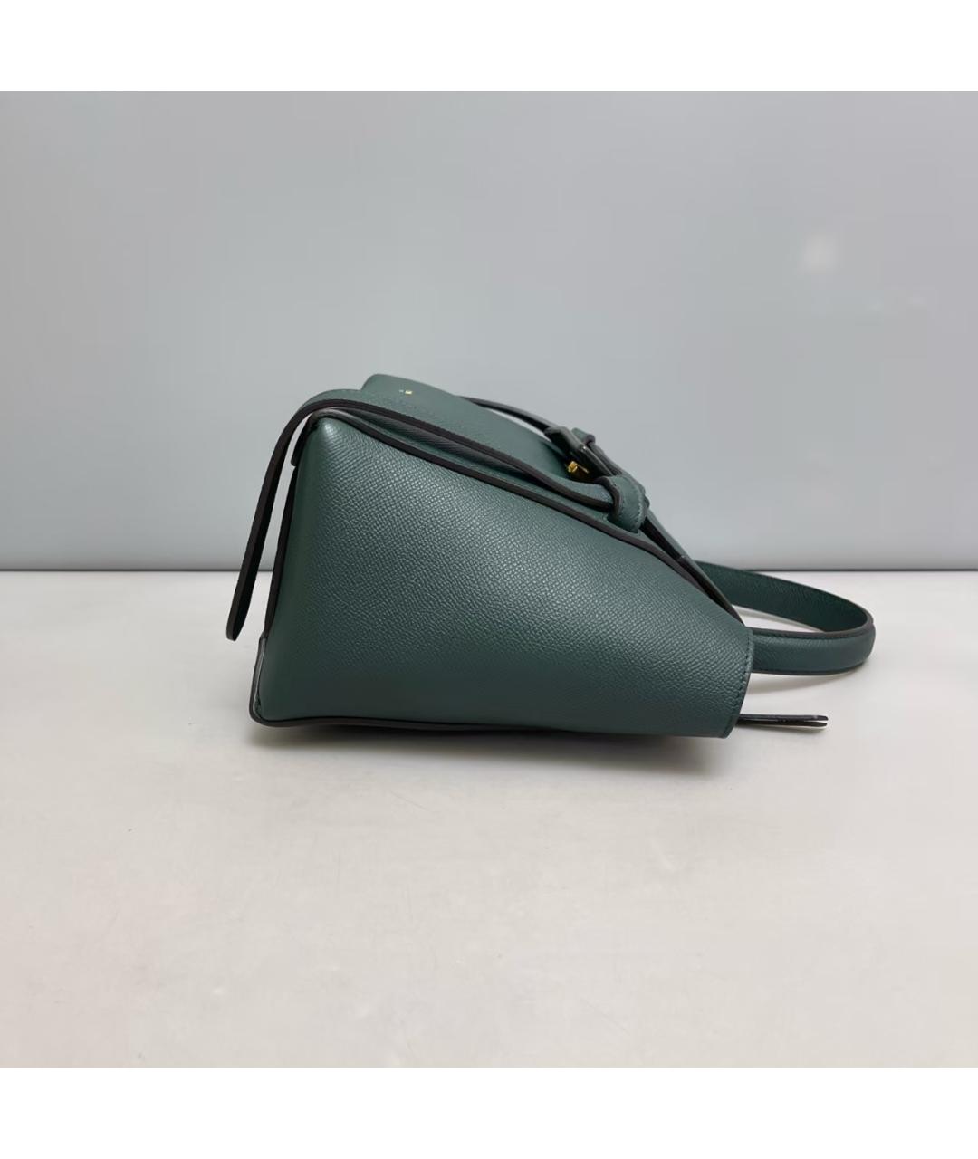CELINE Зеленая кожаная сумка через плечо, фото 4