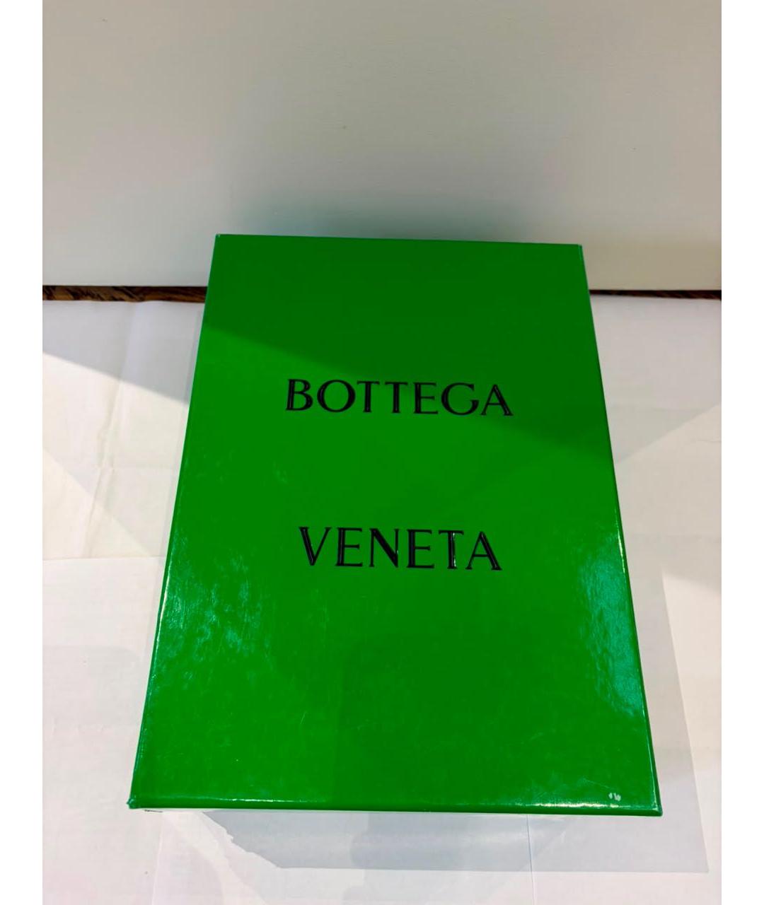 BOTTEGA VENETA Оранжевые кожаные сандалии, фото 8