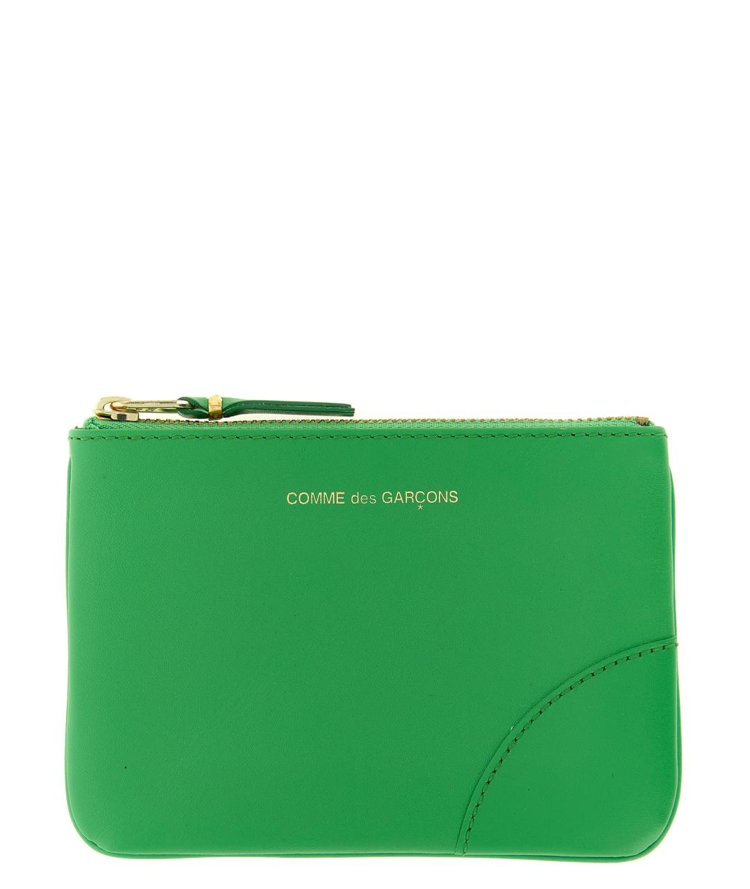 COMME DES GARÇONS WALLET Зеленый кожаный кардхолдер, фото 1