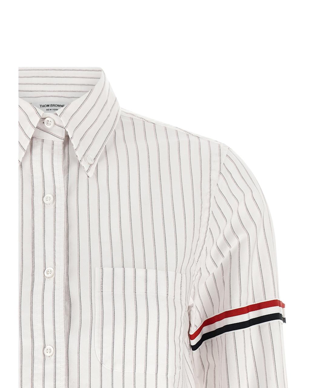 THOM BROWNE Белая хлопковая блузы, фото 3