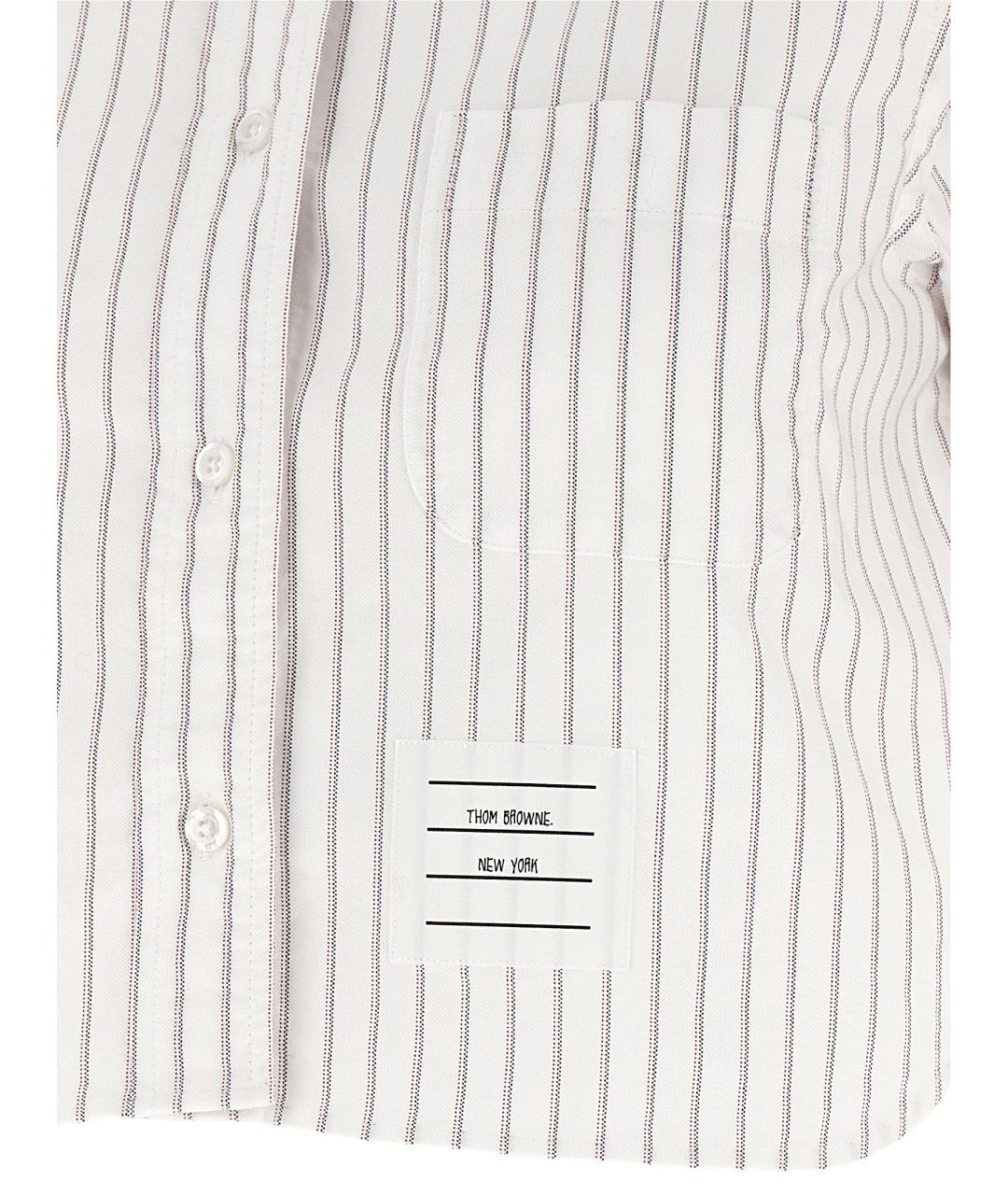 THOM BROWNE Белая хлопковая блузы, фото 5