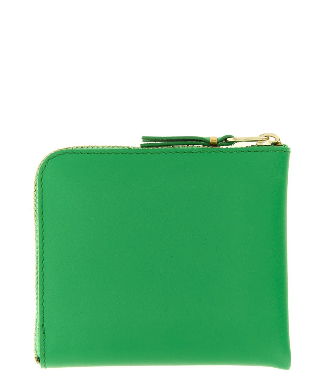 COMME DES GARÇONS WALLET Зеленый кожаный кошелек, фото 2