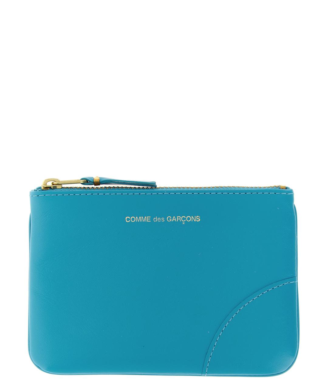 COMME DES GARÇONS WALLET Голубой кожаный кардхолдер, фото 1
