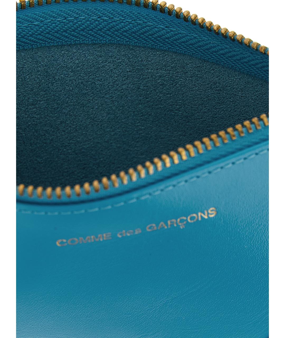 COMME DES GARÇONS WALLET Голубой кожаный кардхолдер, фото 3