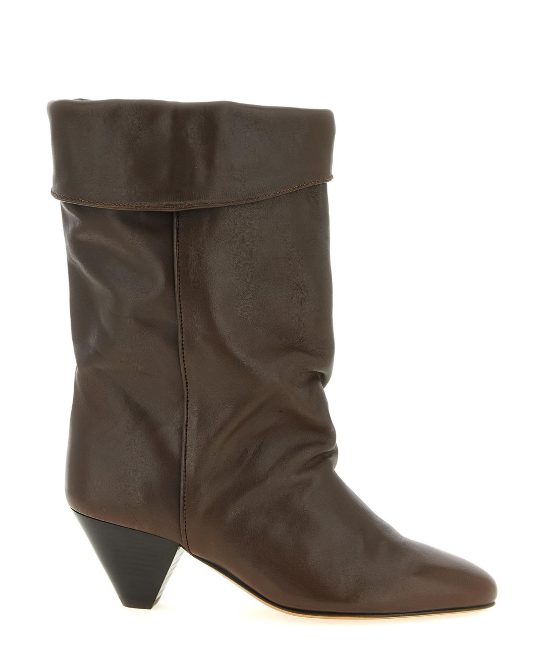 ISABEL MARANT Коричневые кожаные сапоги, фото 1