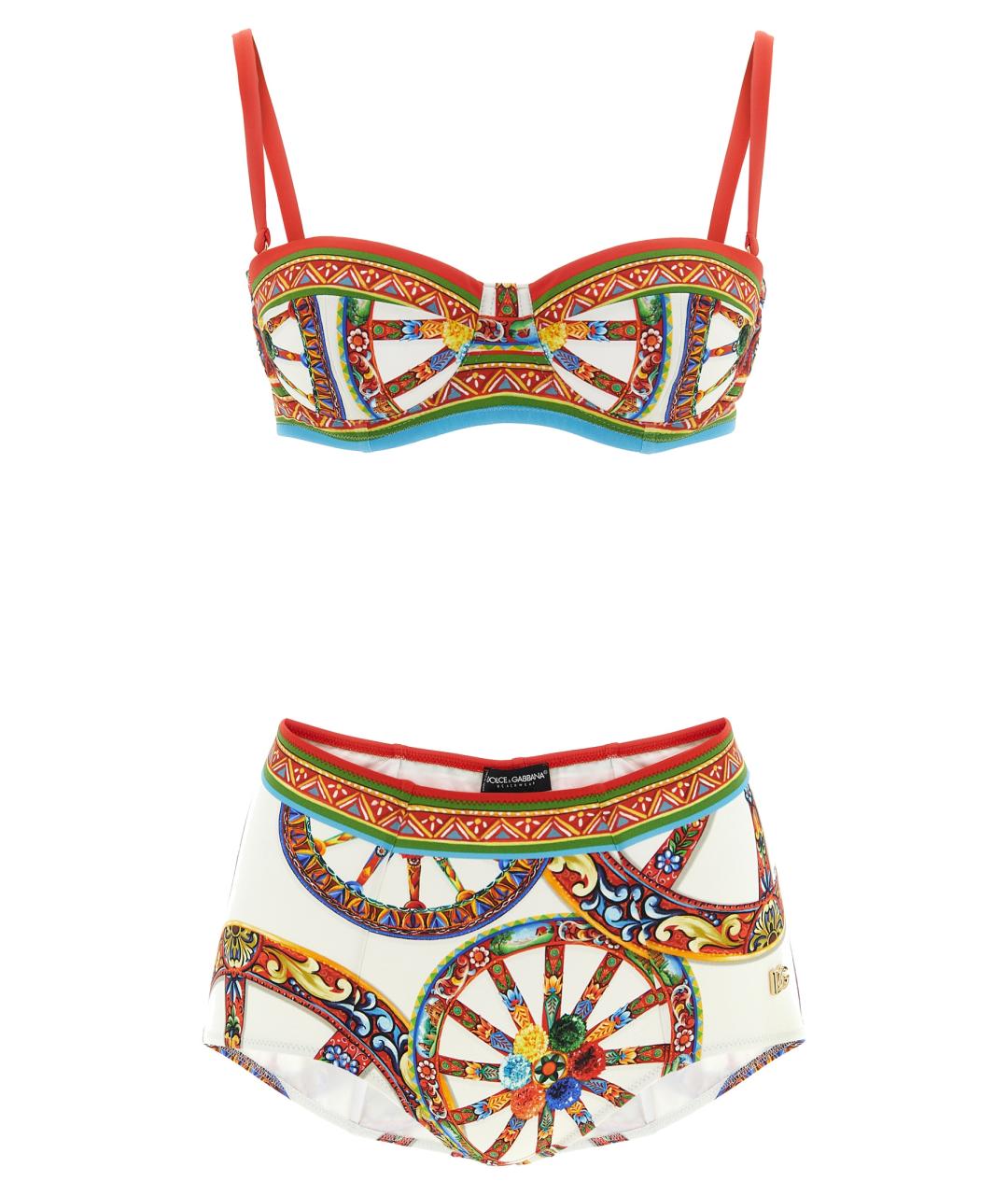 DOLCE&GABBANA Мульти полиамидовый купальник, фото 1