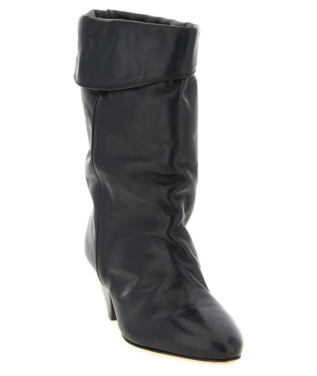 ISABEL MARANT Черные кожаные сапоги, фото 2