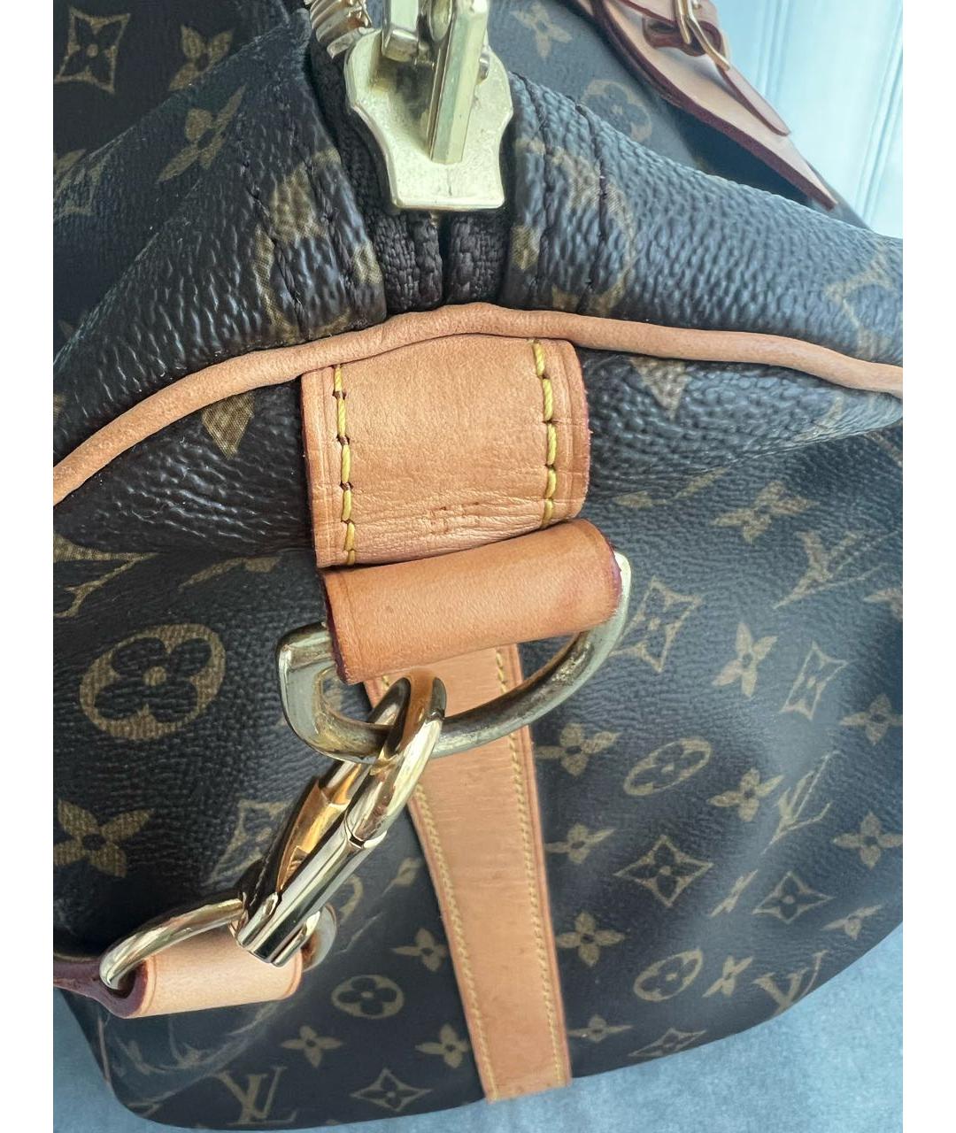LOUIS VUITTON Коричневая дорожная/спортивная сумка из канвы, фото 5