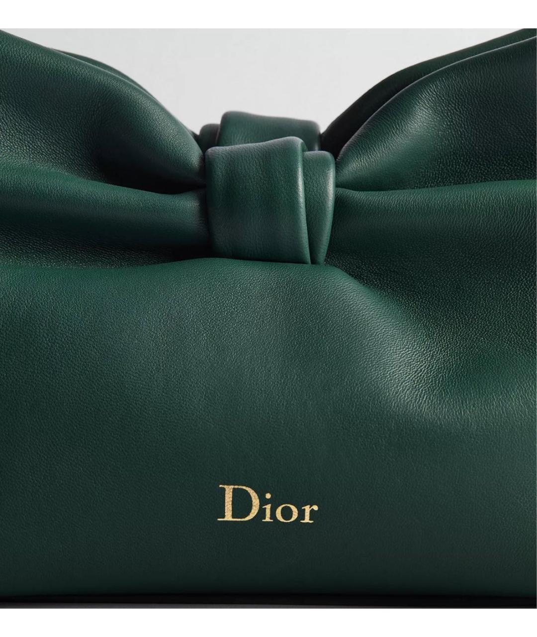 CHRISTIAN DIOR Зеленая кожаная сумка через плечо, фото 4