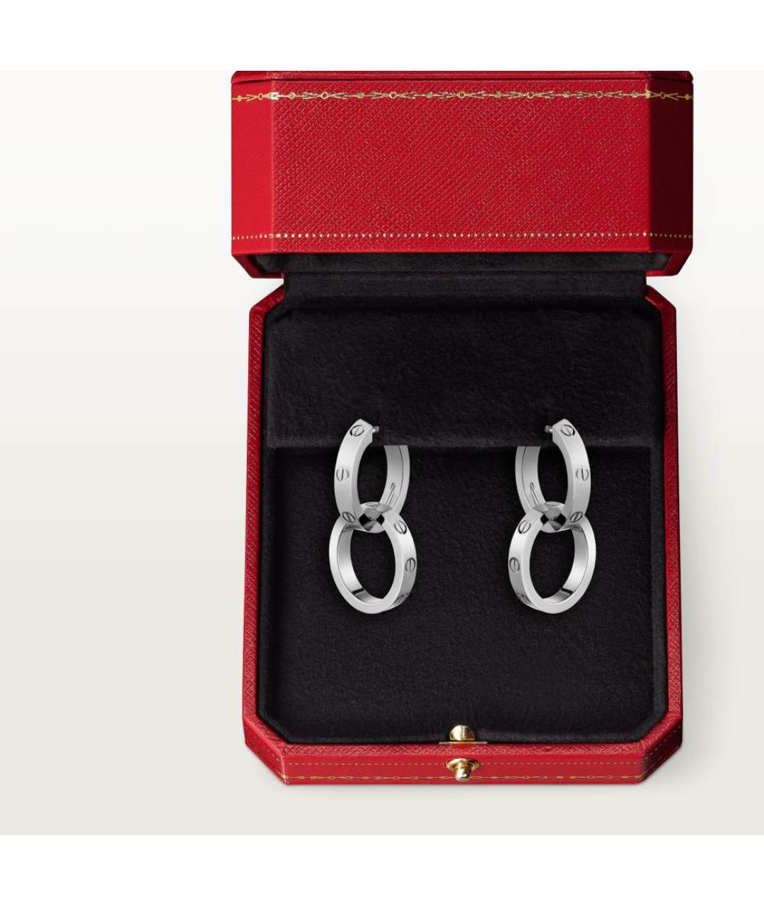 CARTIER Серебряные серьги из белого золота, фото 3