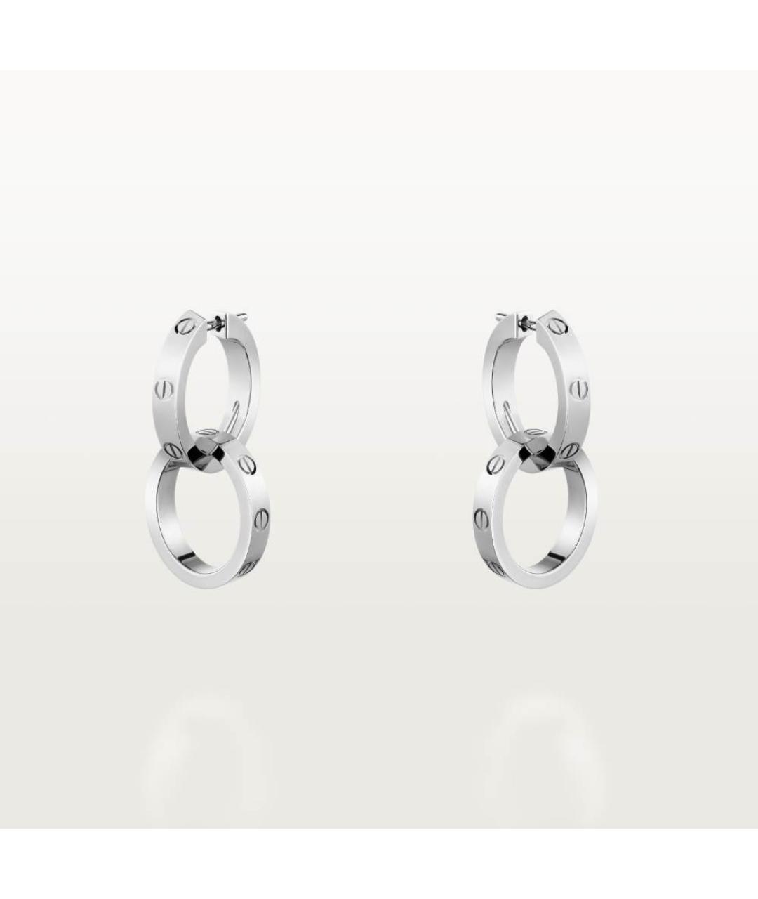 CARTIER Серебряные серьги из белого золота, фото 4