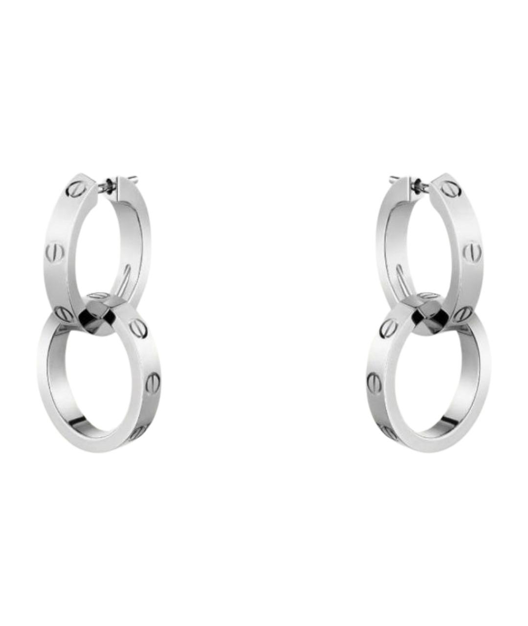 CARTIER Серебряные серьги из белого золота, фото 1