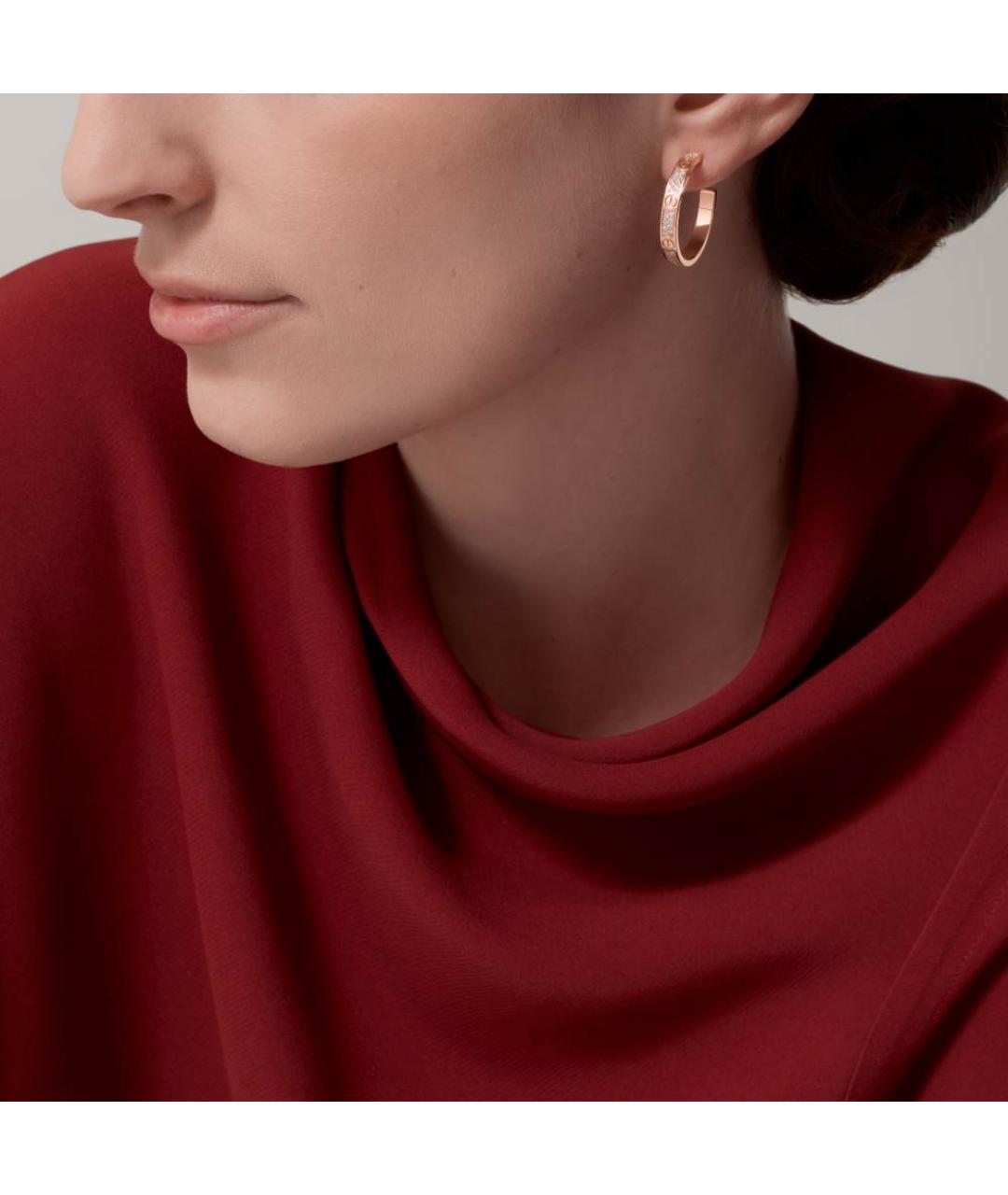 CARTIER Золотые серьги из розового золота, фото 2