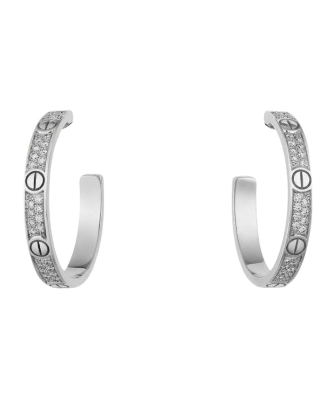 CARTIER Серебряные серьги из белого золота, фото 1