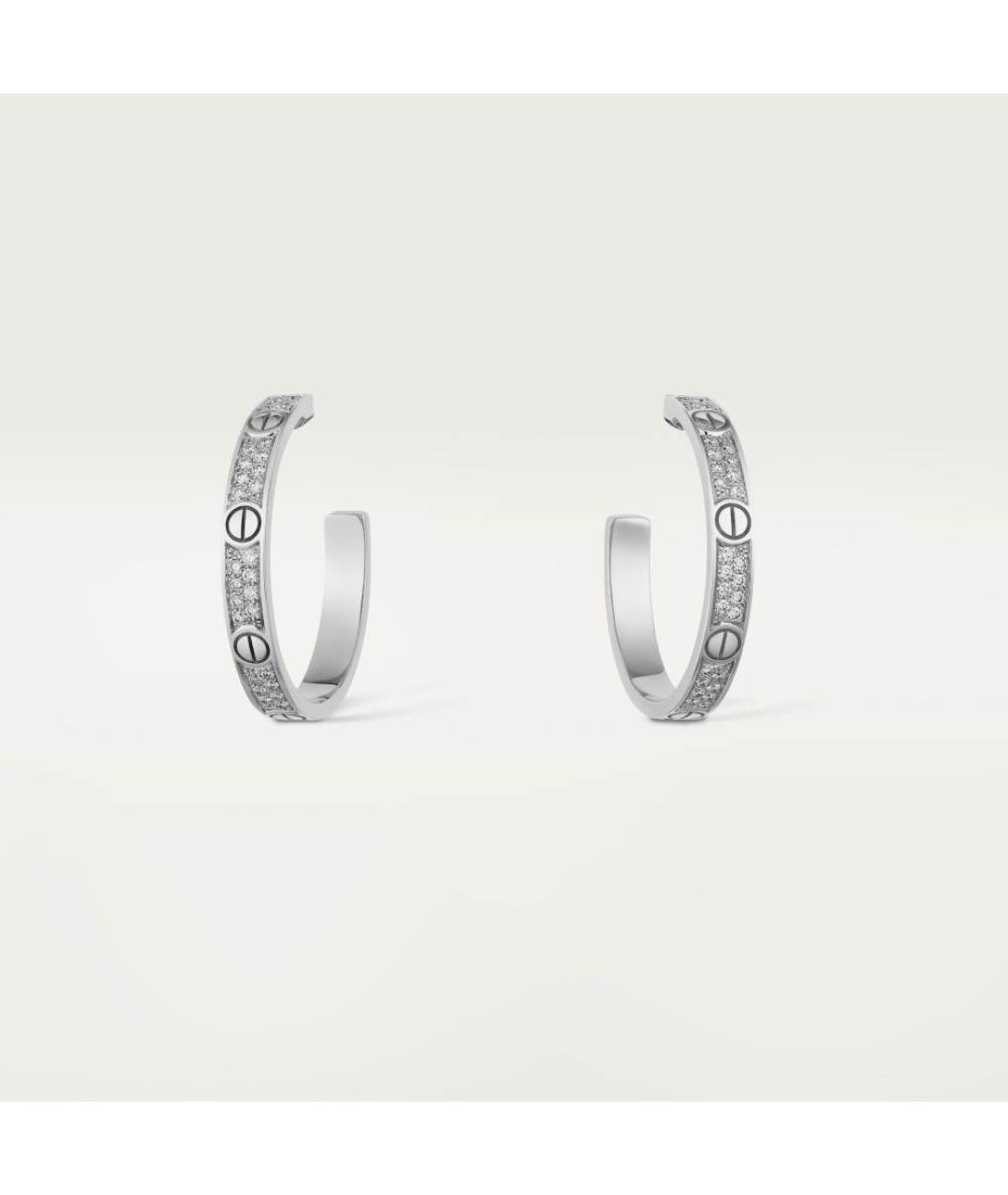 CARTIER Серебряные серьги из белого золота, фото 4