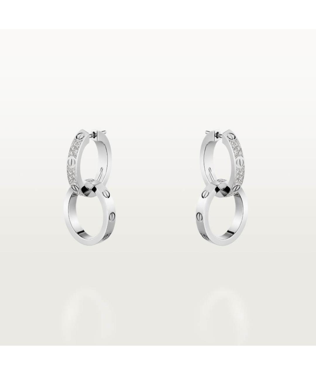 CARTIER Серебряные серьги из белого золота, фото 4