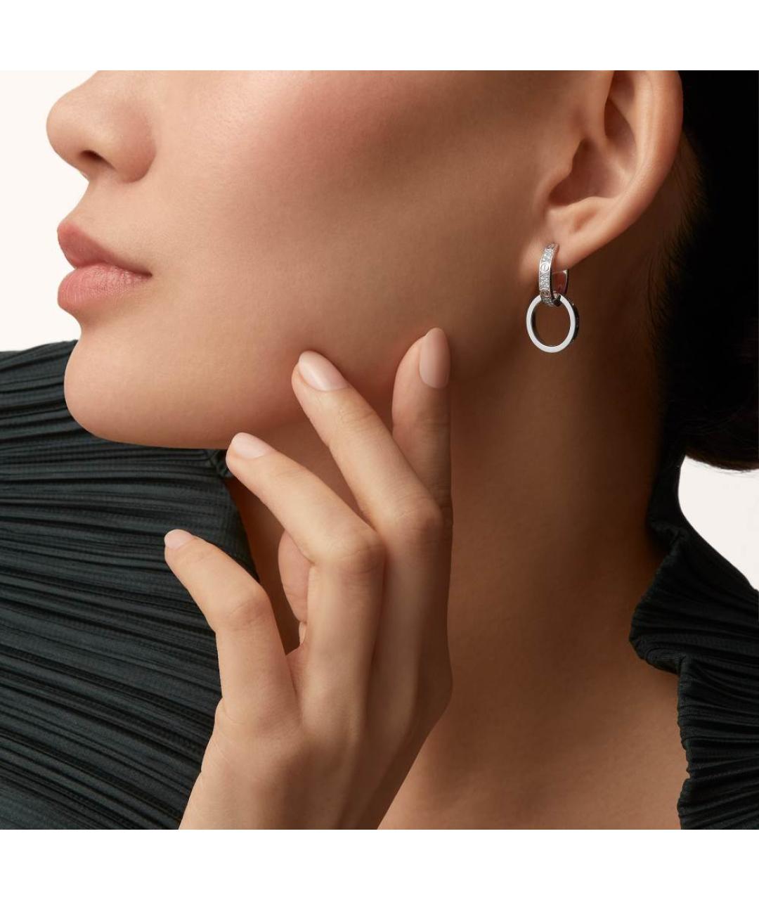 CARTIER Серебряные серьги из белого золота, фото 2