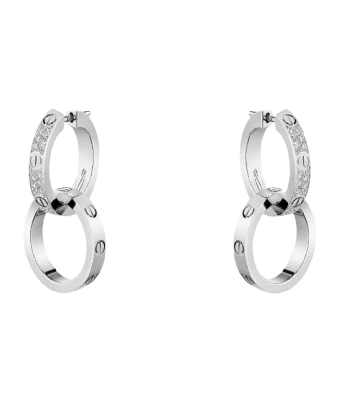 CARTIER Серебряные серьги из белого золота, фото 1