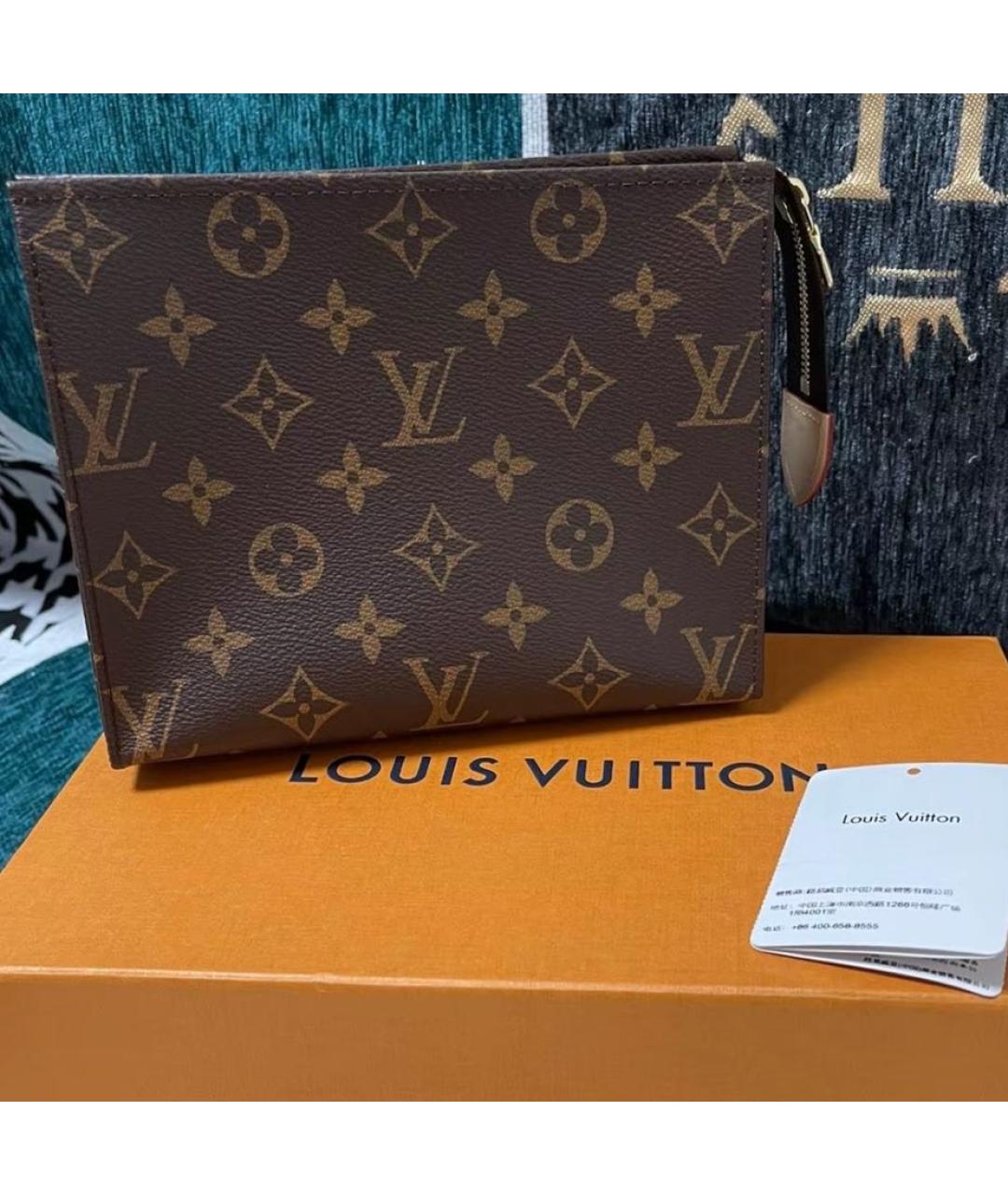 LOUIS VUITTON Коричневая сумка на плечо из канвы, фото 3