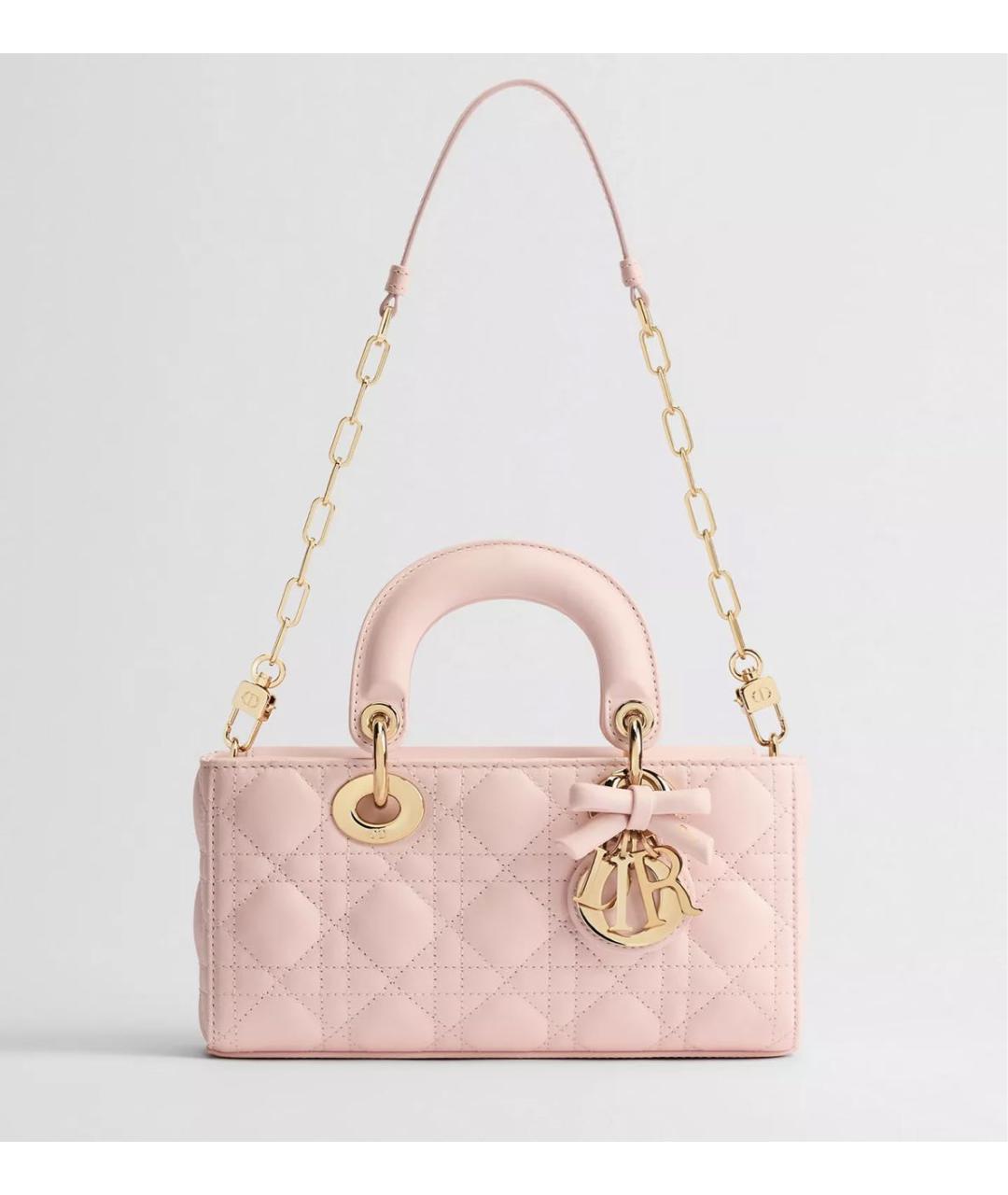 CHRISTIAN DIOR Розовая кожаная сумка с короткими ручками, фото 4
