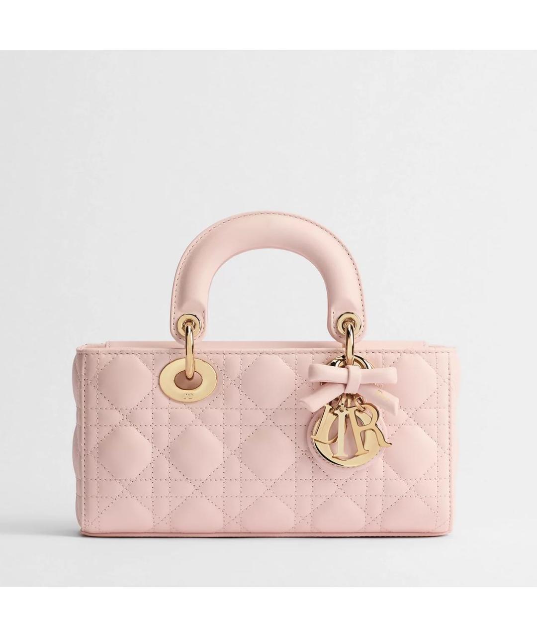 CHRISTIAN DIOR Розовая кожаная сумка с короткими ручками, фото 6