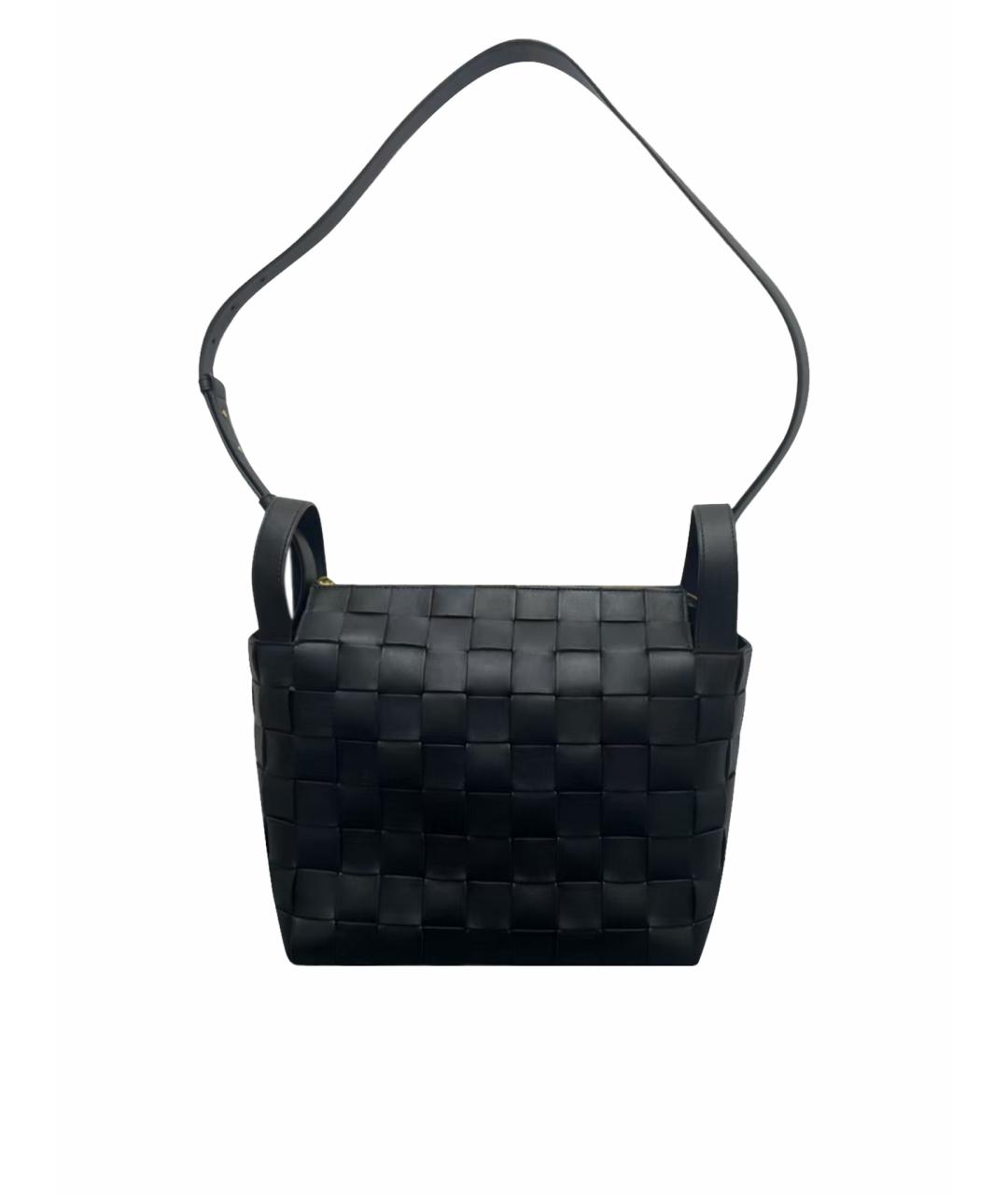 BOTTEGA VENETA Черная кожаная сумка через плечо, фото 1