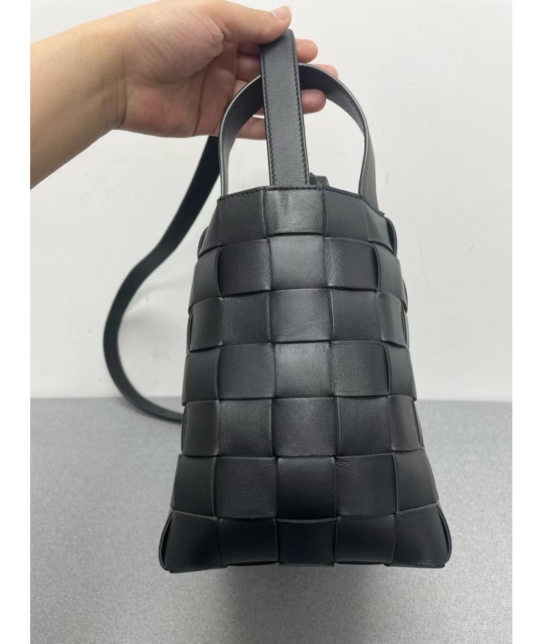 BOTTEGA VENETA Черная кожаная сумка через плечо, фото 3