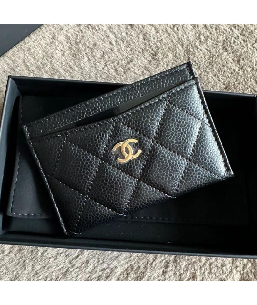 CHANEL Черный кожаный кардхолдер, фото 4