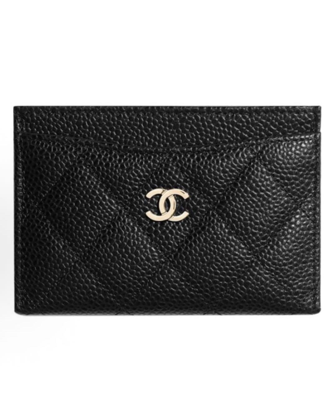 CHANEL Черный кожаный кардхолдер, фото 1
