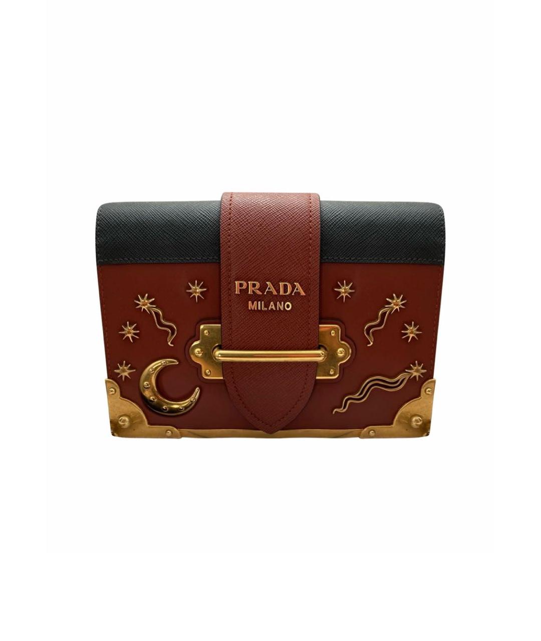 PRADA Коричневая кожаная сумка через плечо, фото 6