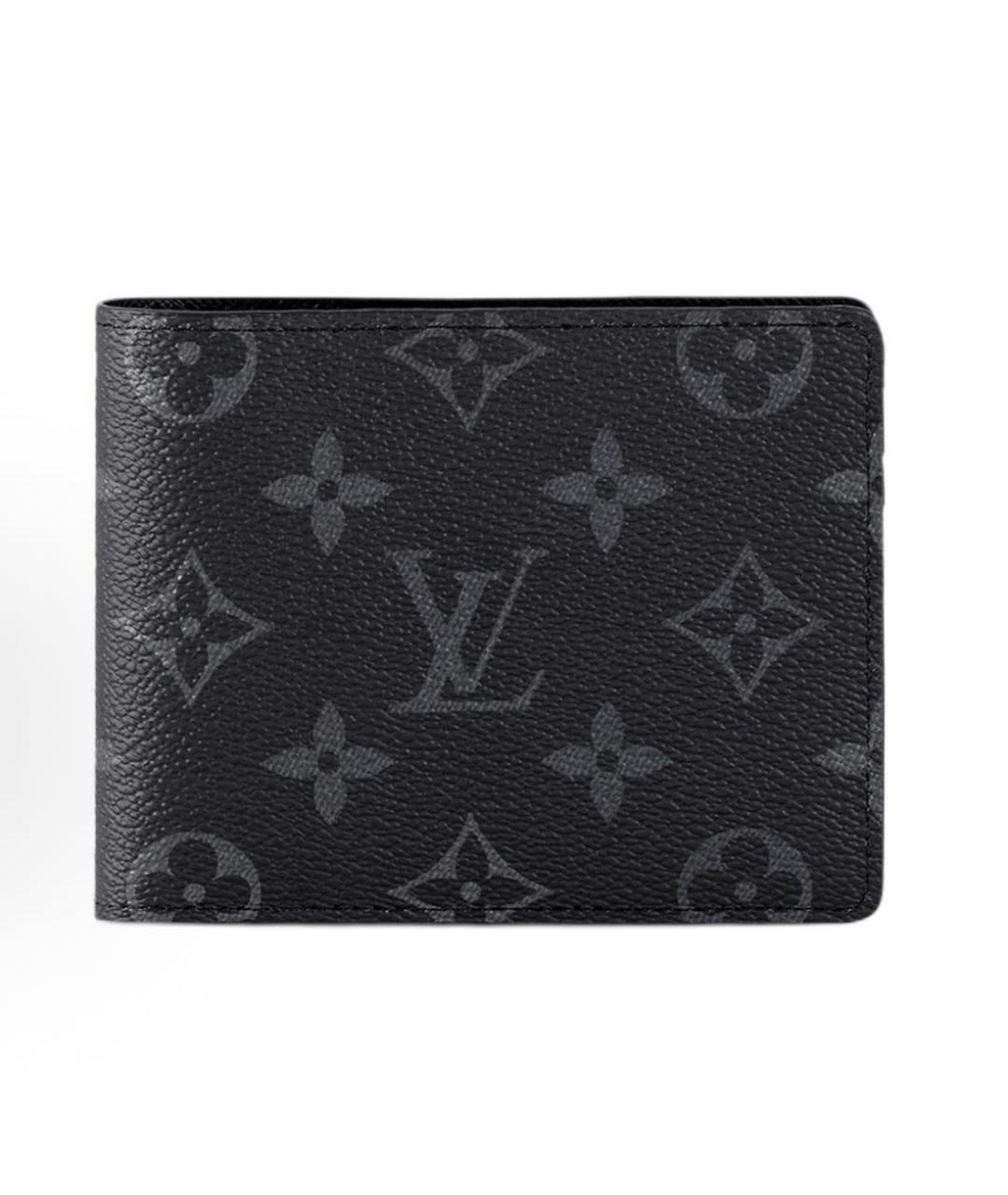 LOUIS VUITTON Черный кожаный кошелек, фото 1