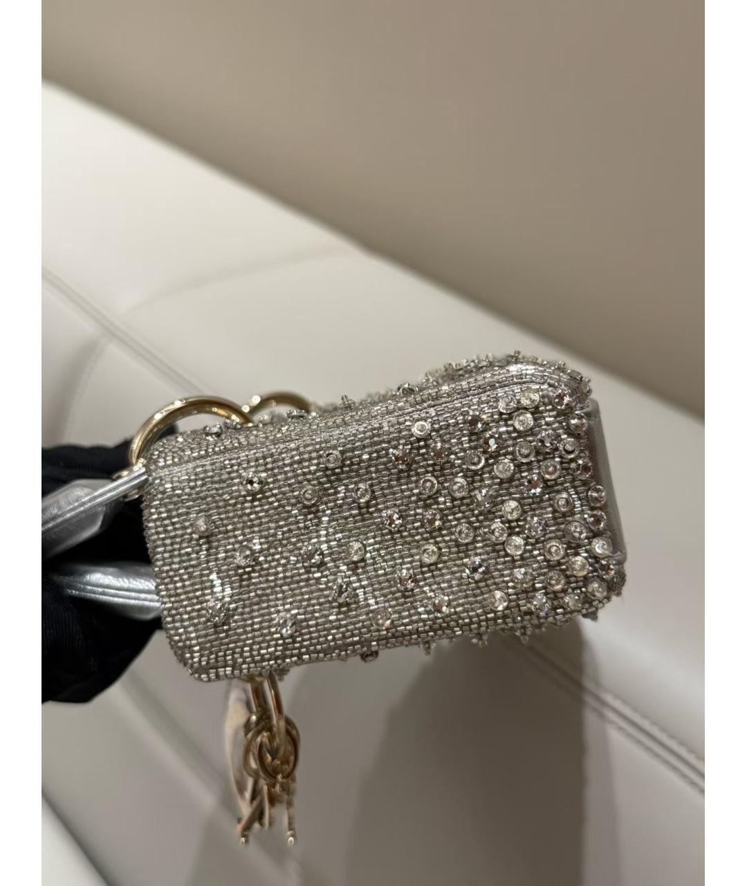 CHRISTIAN DIOR Серебряная сумка тоут, фото 6