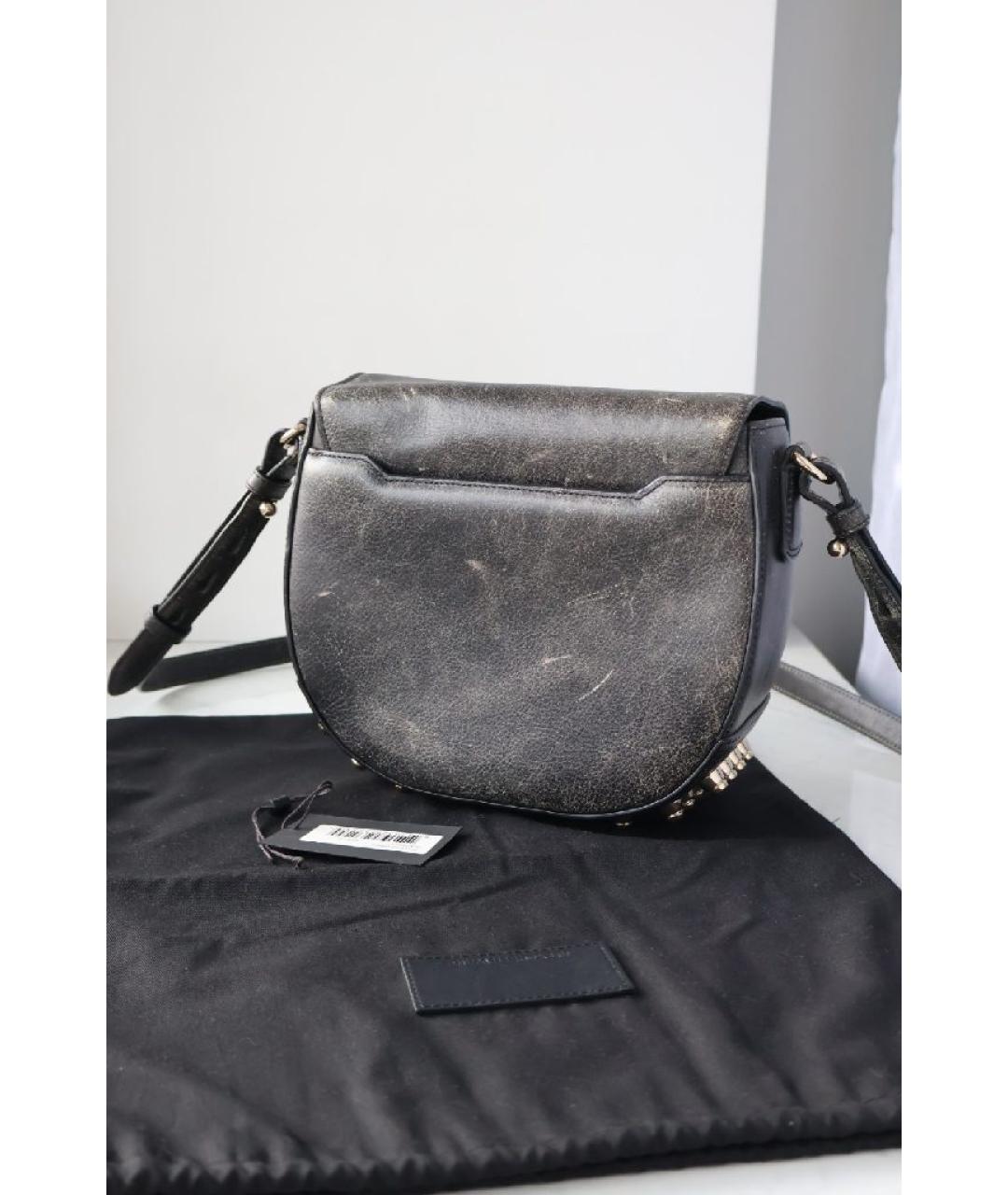 ALEXANDER WANG Черная кожаная сумка через плечо, фото 3