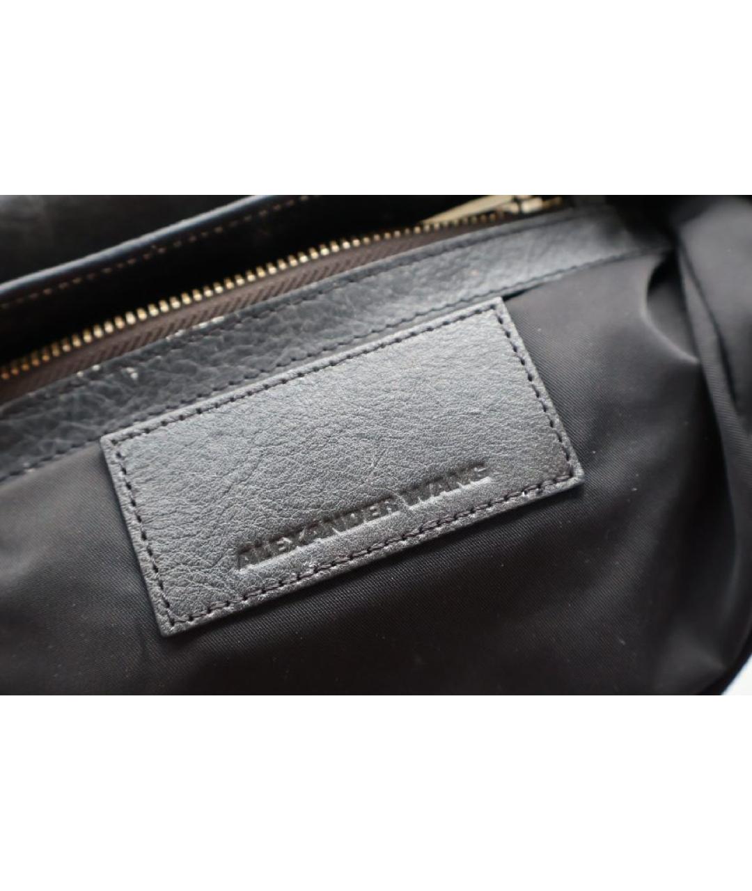 ALEXANDER WANG Черная кожаная сумка через плечо, фото 6