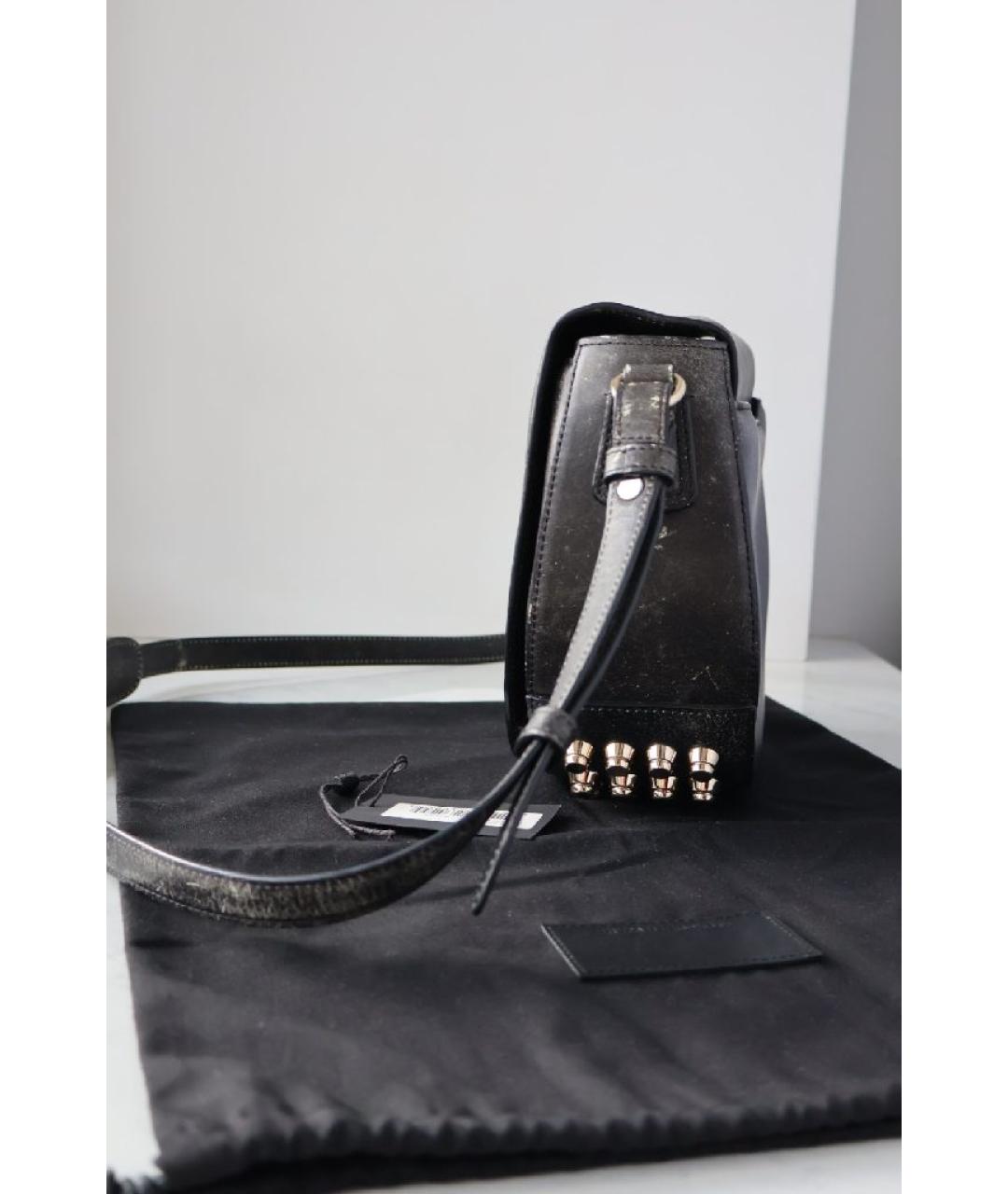 ALEXANDER WANG Черная кожаная сумка через плечо, фото 2