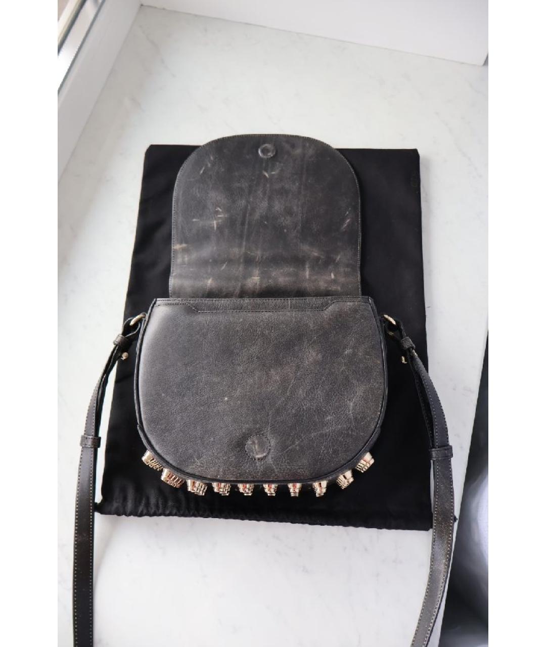 ALEXANDER WANG Черная кожаная сумка через плечо, фото 4