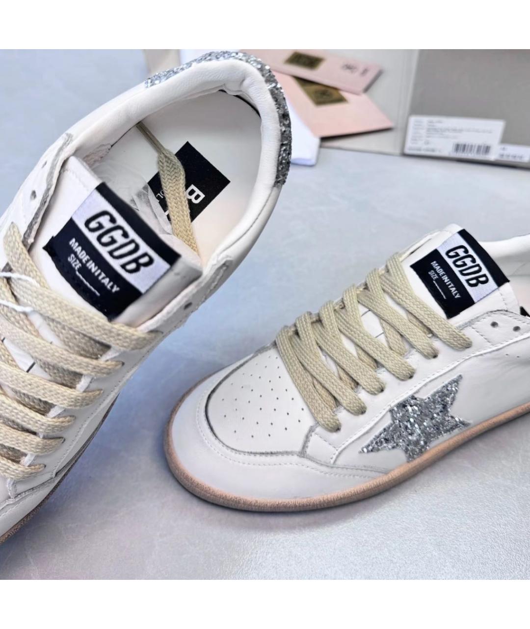 GOLDEN GOOSE Белые кожаные кеды, фото 5
