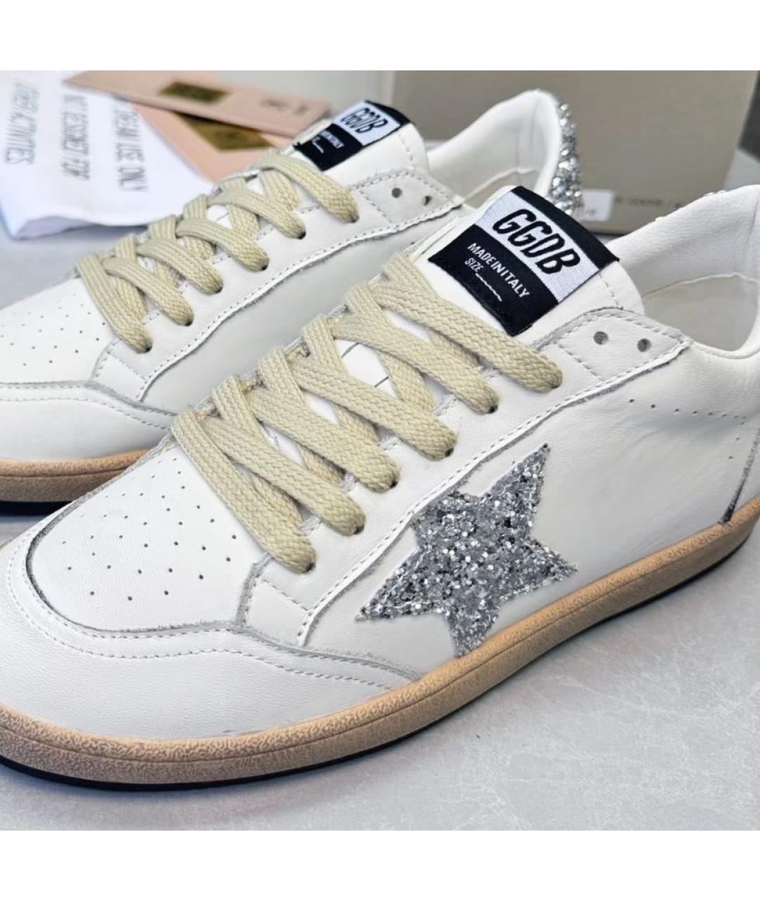 GOLDEN GOOSE Белые кожаные кеды, фото 8