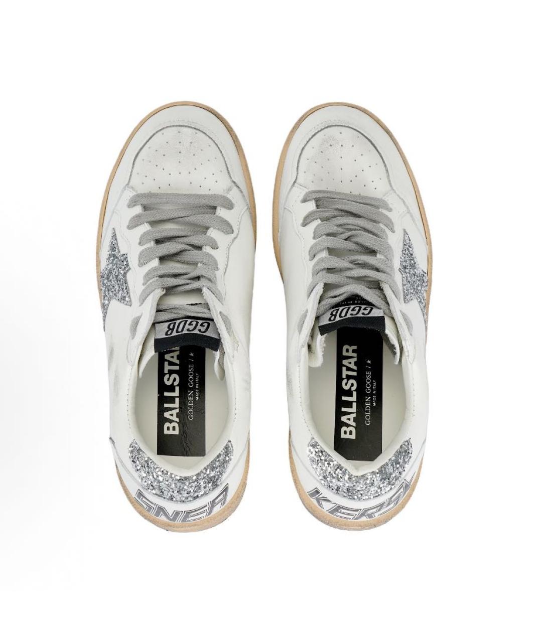 GOLDEN GOOSE Белые кожаные кеды, фото 3